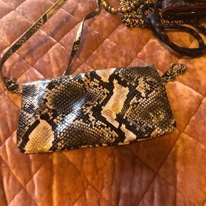 Nine West Snakeskin cross body or clutch.